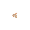 Mono boucle d'oreille Akillis Mini Puzzle or rose et diamants