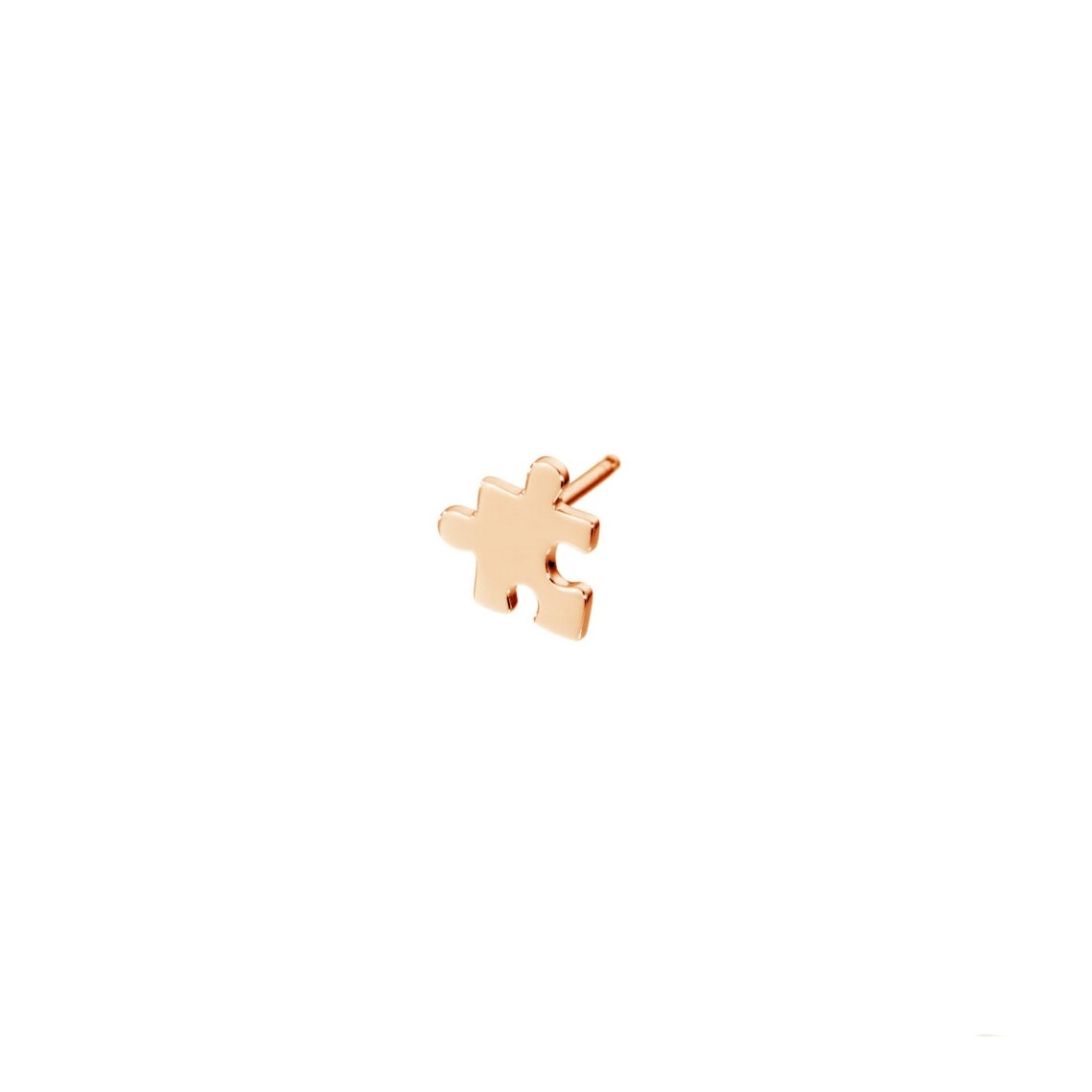 Mono boucle d'oreille Akillis Mini Puzzle or rose