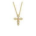 Pendentif Akillis Croix Python sur chaine or jaune et diamants