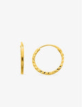 Créoles ciselées en or jaune 18ct 380-164