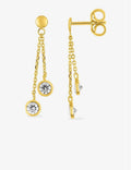 Boucles d'oreilles en or 18ct et zirconiums 382-192