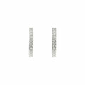Boucles d'oreilles créoles serti en or blanc et diamants