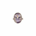 Bague Oversize en or rose, améthyste et diamants