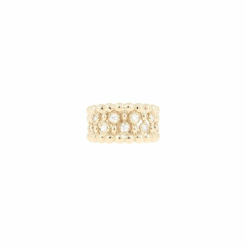 Bague Les Perlées en or rose et diamants