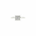 Bague Illusion Carrée en or blanc et diamants