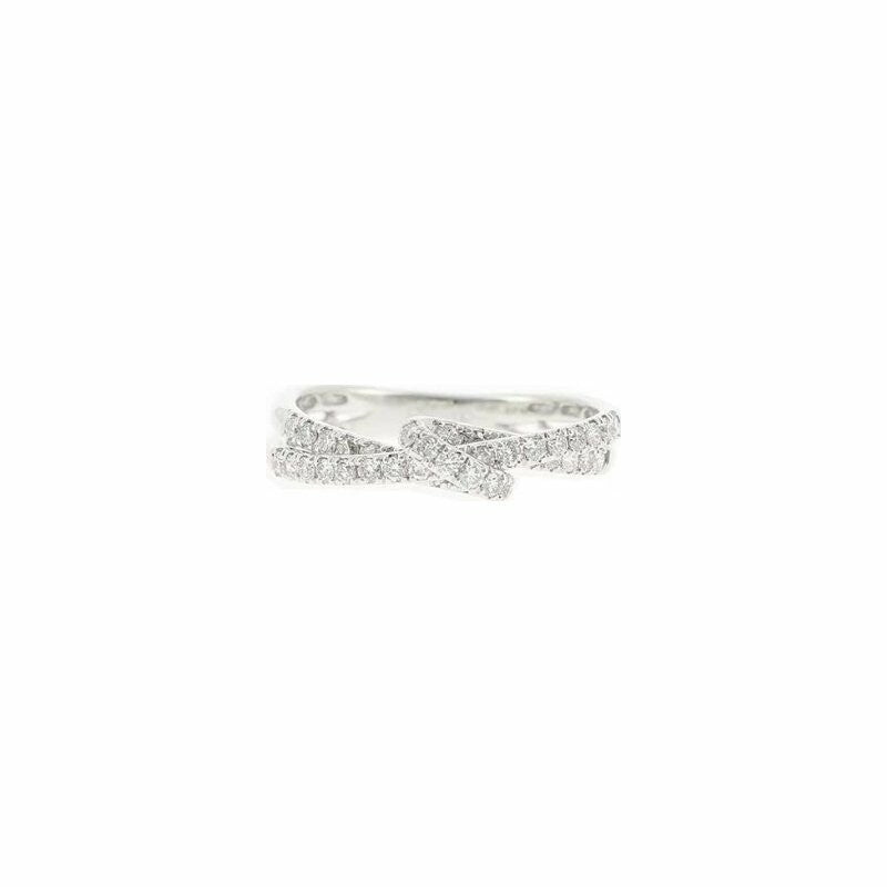 Bague Lien en or blanc et diamants, grand modèle
