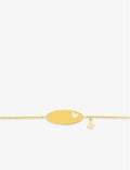 Bracelet d'identité bébé avec papillons en or jaune 9ct 446J219