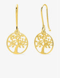 Boucles d'oreilles arbres de vie en or 9ct