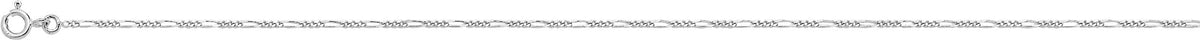 Chaine maille figaro 3+1 en or blanc 9ct de 1.4mm Taille 40cm 451-301
