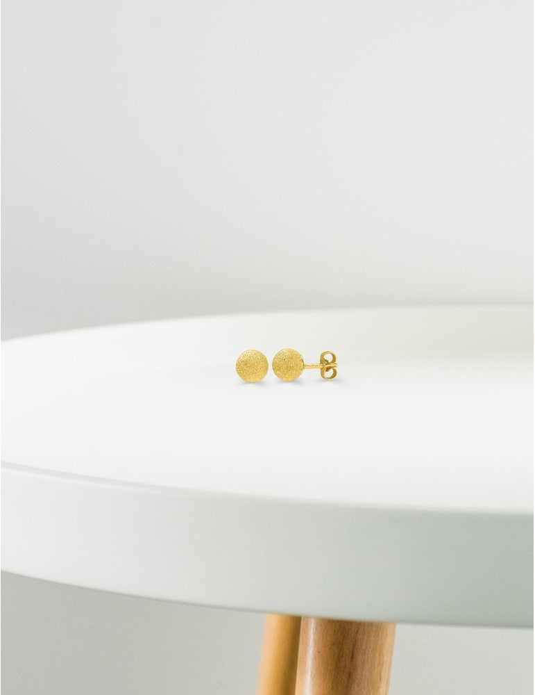 Boucles d'oreilles boules diamantées en or jaune 9 ct 484-117