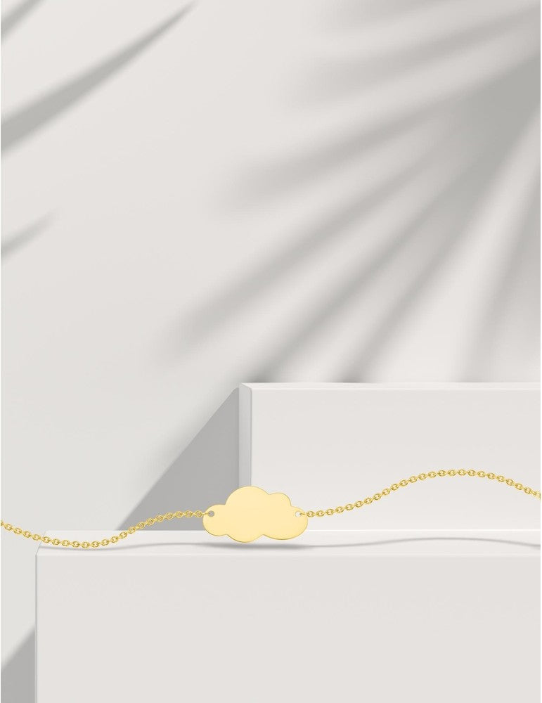 Gourmette nuage en or 9ct 446J236