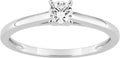 Bague solitaire en or blanc 9ct et diamants de laboratoire 405L11