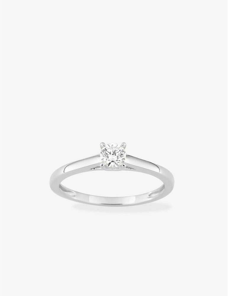 Bague en or blanc 9ct et diamants de laboratoire 405L11