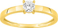 Bague solitaire en or jaune 9ct et diamants de laboratoire 415L10