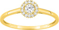 Bague solitaire en or jaune 9ct et diamants de laboratoire 415L3