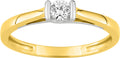 Bague solitaire en or jaune 9ct et diamants de laboratoire 425L2