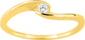 Bague solitaire en or jaune 9ct et diamants de laboratoire 415L9