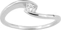 Bague solitaire en or blanc 9ct et diamants de laboratoire 405L2