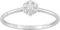 Bague solitaire en or blanc 9ct et diamants de laboratoire 405L7