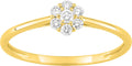 Bague solitaire en or jaune 9ct et diamants de laboratoire 415L4