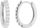 Boucles d'oreilles en or blanc 9ct et diamants de laboratoire 481-9