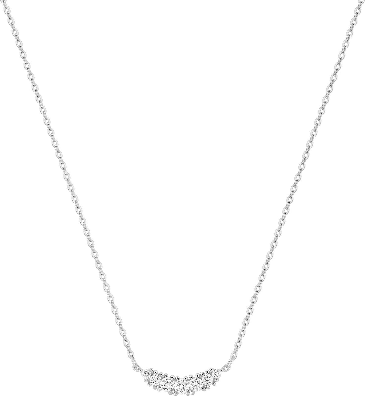 Collier en or blanc 9ct et diamants de laboratoire 456-34