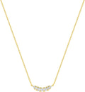Collier en or jaune 9ct et diamants de laboratoire 456-35