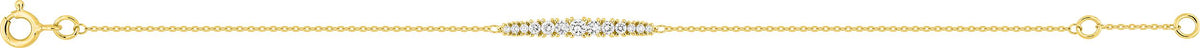 Bracelet en or jaune 9ct et diamants de laboratoire 445L4