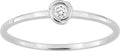 Bague solitaire en or blanc 9ct et diamants de laboratoire 405L3
