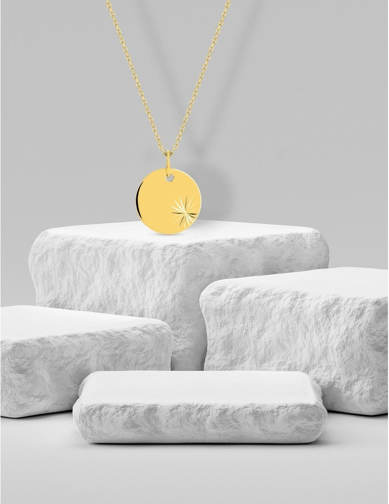 Pendentif à graver en or jaune 9ct 469-250