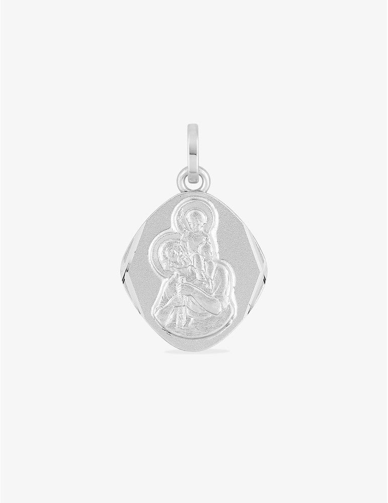 Pendentif Saint-Christophe en or blanc 9ct 461-77