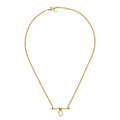 Collier Arthus Bertrand Trapèze petit modèle anneau ouvrant en or jaune poli brillant
