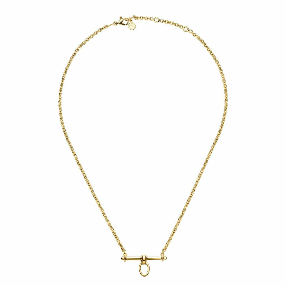 Collier Arthus Bertrand Trapèze petit modèle anneau ouvrant en or jaune poli brillant