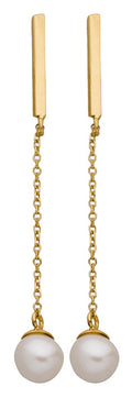 Boucles d'oreilles modernes en or 18 ct et perles de culture 382-183