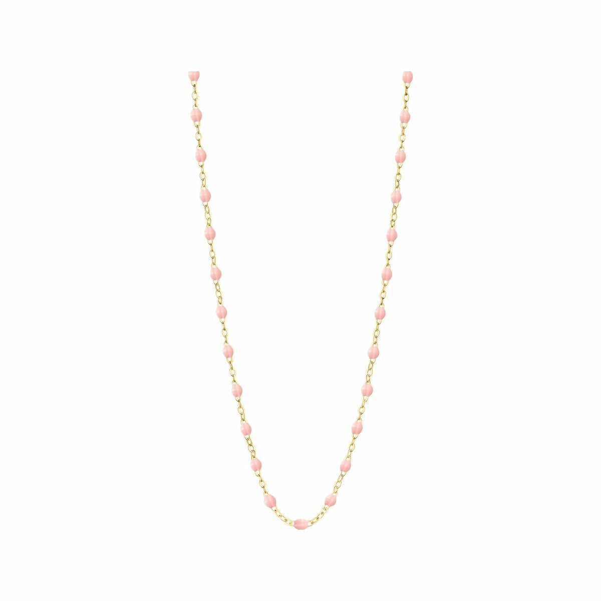 Collier Gigi Clozeau Classique en or jaune et résine rose bébé, 42cm