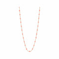 Collier Gigi Clozeau Classique en or rose et résine fushia, 42cm