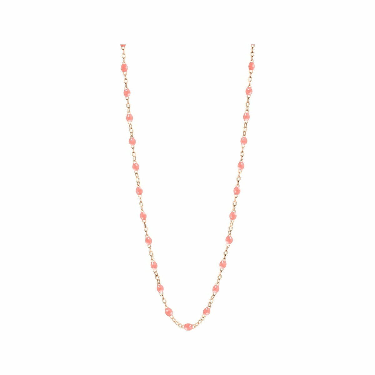 Collier Gigi Clozeau Classique en or rose et résine fushia, 42cm