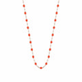 Collier Gigi Clozeau Classique en or rose et résine orange fluo, 42cm
