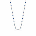 Collier Gigi Clozeau Classique en or rose et résine bleu saphir, 42cm