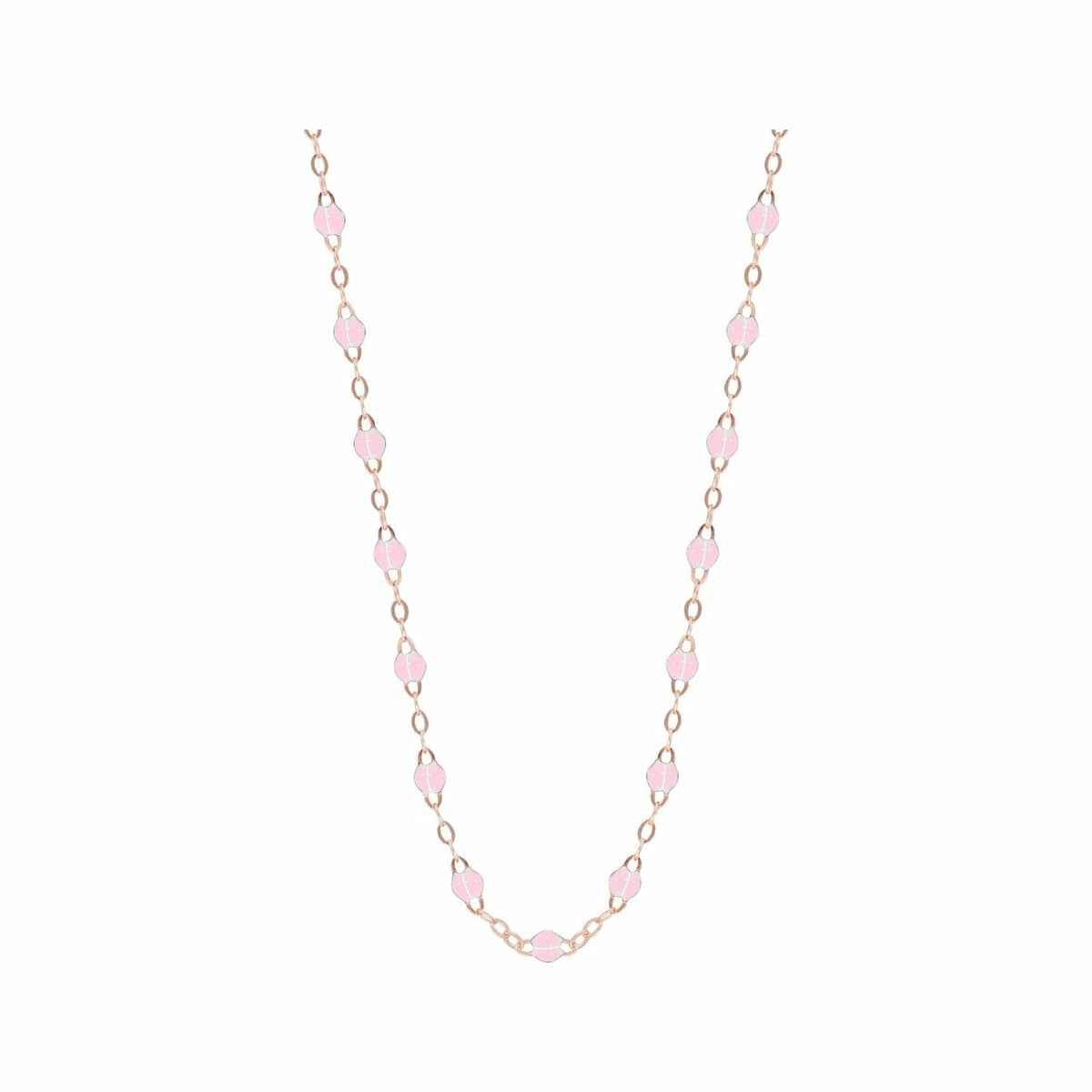 Collier Gigi Clozeau Classique en or rose et résine rose, 33cm