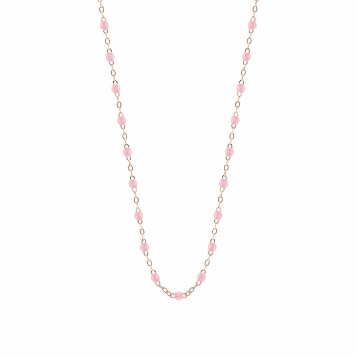 Collier Gigi Clozeau Classique en or rose et résine rose, 42cm