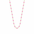 Collier Gigi Clozeau Classique en or rose et résine rose fluo, 42cm