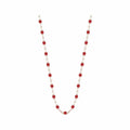Collier Gigi Clozeau Classique en or rose et résine rouge coquelicot, 60cm