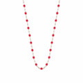 Collier Gigi Clozeau Classique en or rose et résine rouge rubis, 42cm