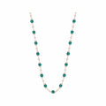 Collier Gigi Clozeau Classique en or rose et résine émeraude, 42cm