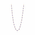 Collier Gigi Clozeau Classique en or rose et résine mauve, 42cm