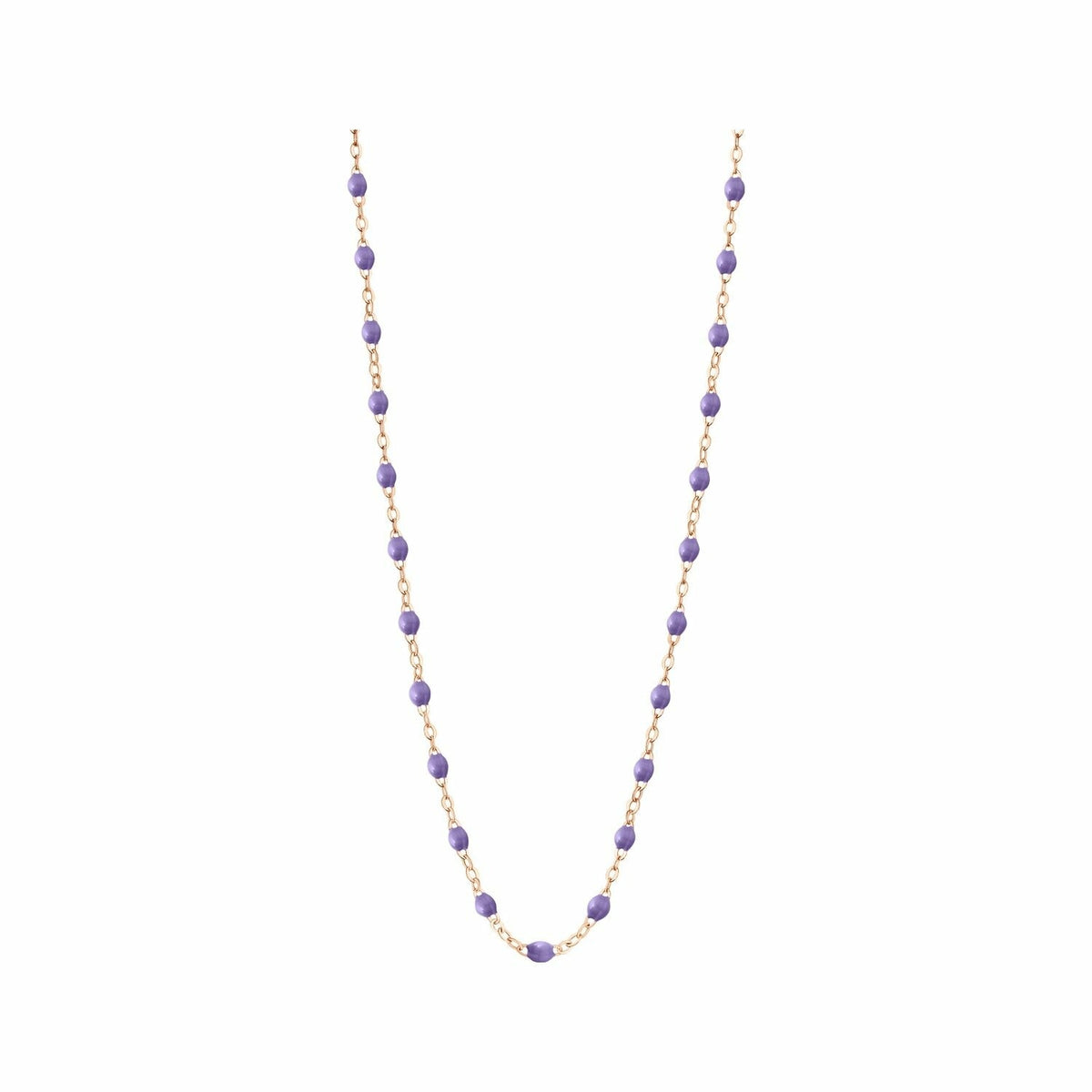 Collier Gigi Clozeau Classique en or rose et résine mauve, 42cm