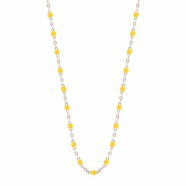 Collier Gigi Clozeau Classique en or rose et résine citron, 42cm