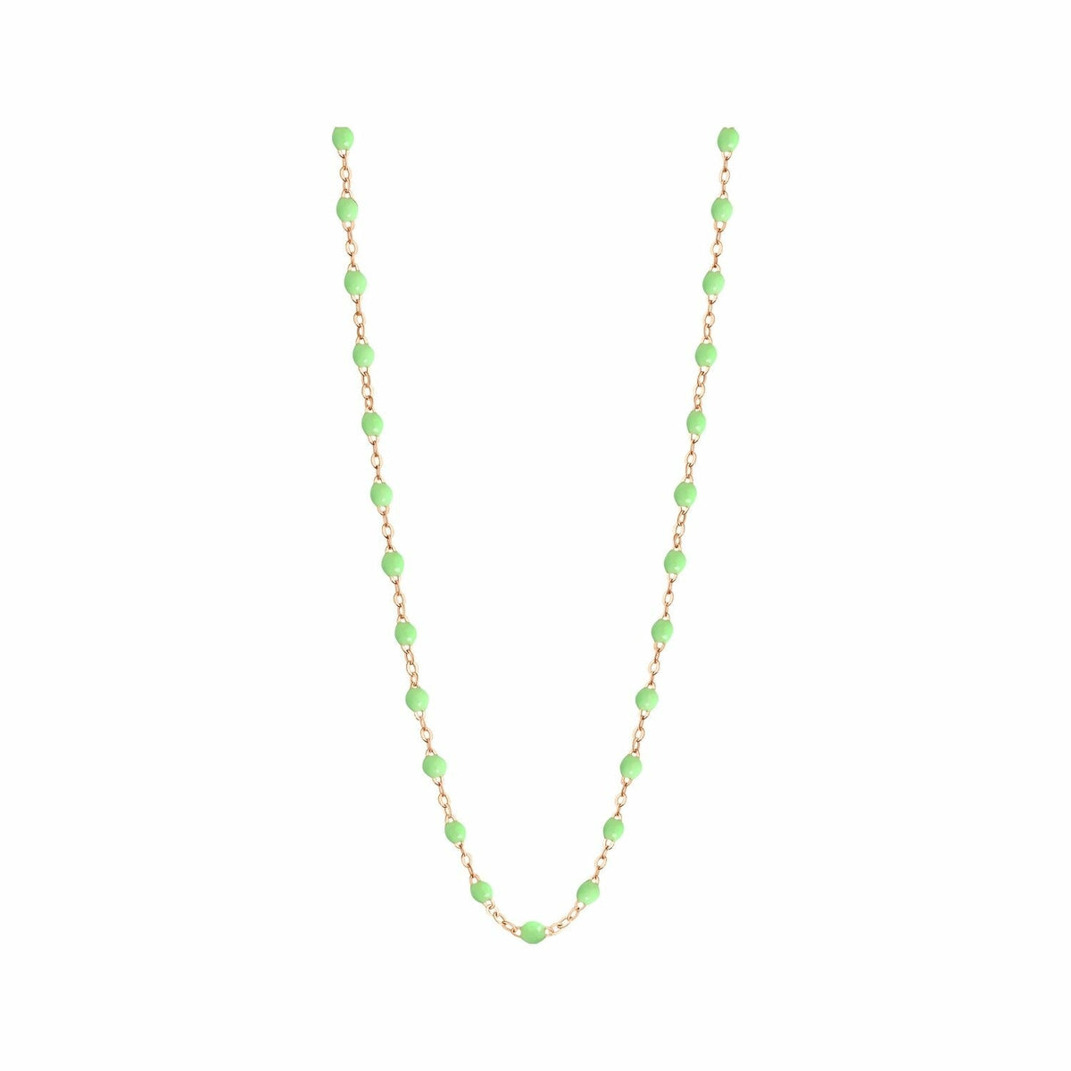 Collier Gigi Clozeau Classique en or rose et résine anis, 42cm