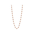 Collier Gigi Clozeau Classique en or rose et résine fauve, 45cm